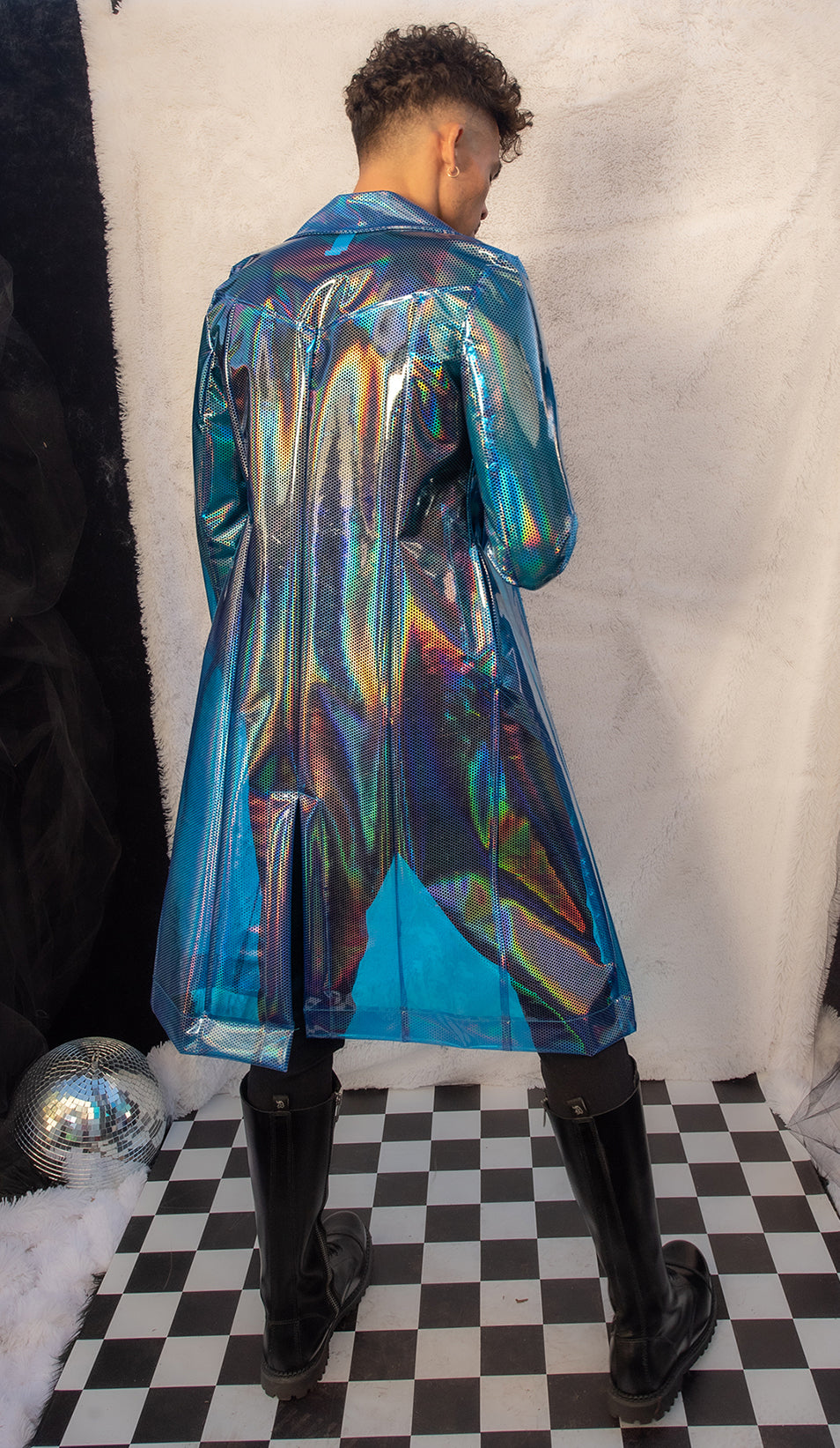 FE240 - Rubberized Vinyl Trench Coat***60% OFF