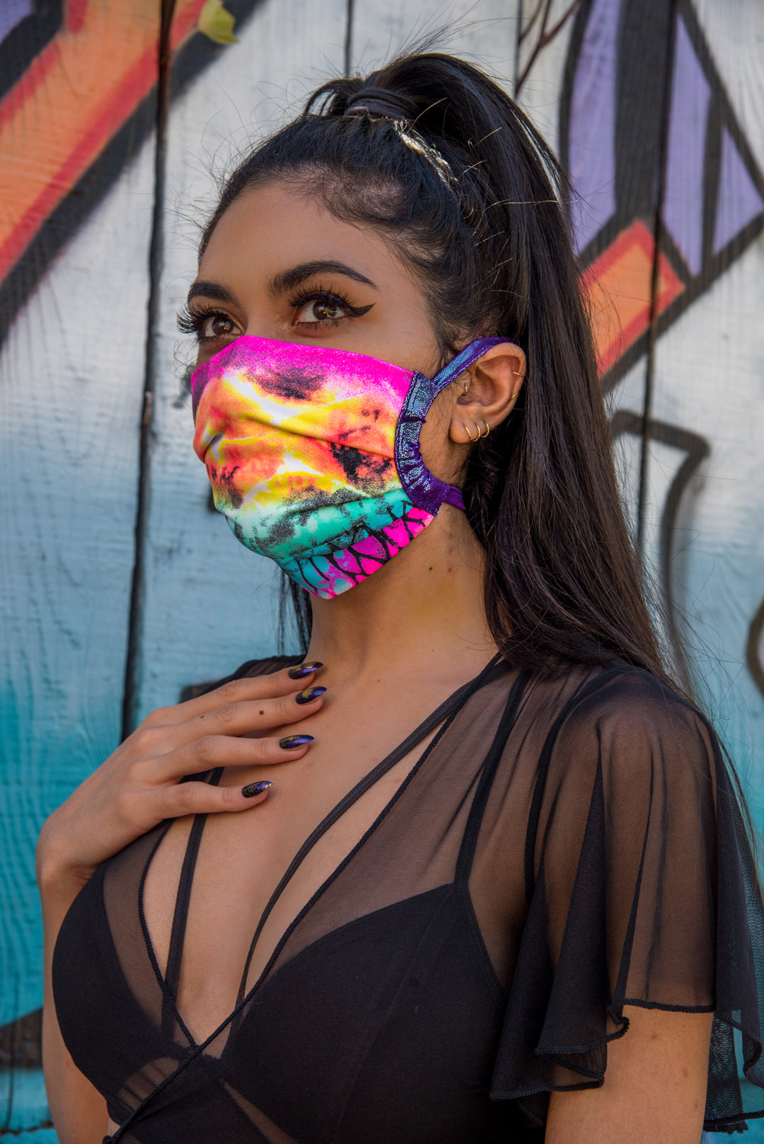 FF552 - Heavy Brazilian Spandex Pleated Mask